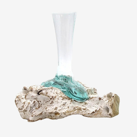 Molten Glass on Wood - Vase-Vases-nikal + dust