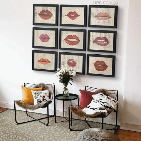 My Lips 07 (Framed/Glass)-Wall Hanging-nikal + dust