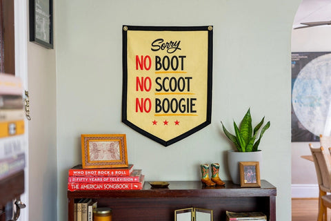 No Boot No Scoot No Boogie Camp Flag Banners