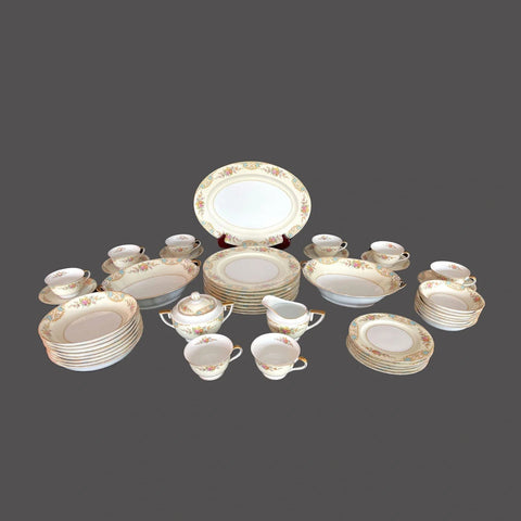 Noritake "M" Pattern N561 Fine China Set (47 Pieces)