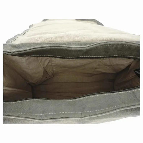 Olive Canvas Unisex Crossbody/Messenger Bag-Messenger Bags-nikal + dust