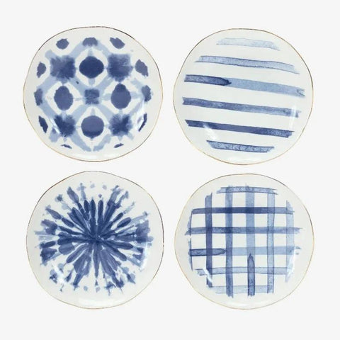 Plate (Set of 4) 7"D Ceramic-nikal + dust
