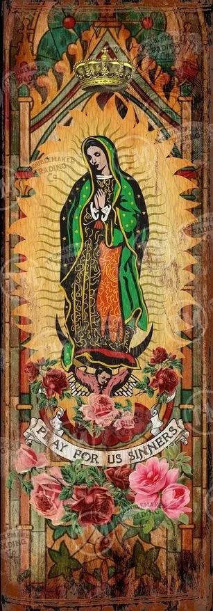 Pray For Us Sinners | Large Arch Artwork Wall Hanging