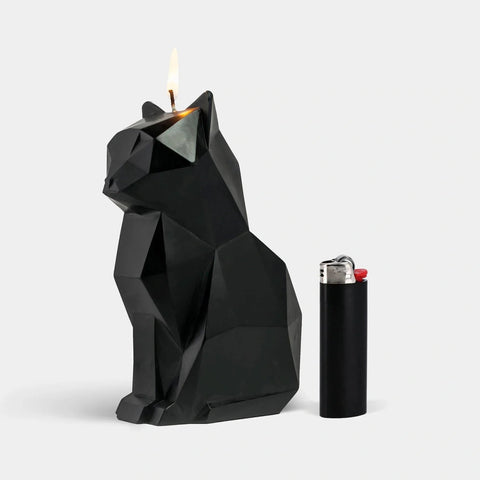 PyroPet Kisa Cat Skeleton Candle - Black