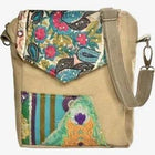 Recycled Military Tent Crossbody - Flowers-Crossbody Bags-nikal + dust