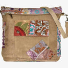 Recycled Military Tent Crossbody with Vintage Fabric Trim-Crossbody Bags-nikal + dust