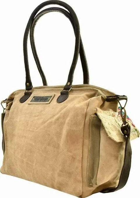 Recycled Military Tent Shoulder Bag-Handbags-nikal + dust