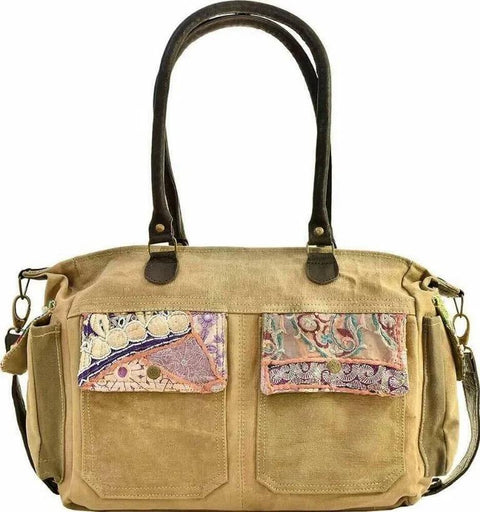 Recycled Military Tent Shoulder Bag-Handbags-nikal + dust