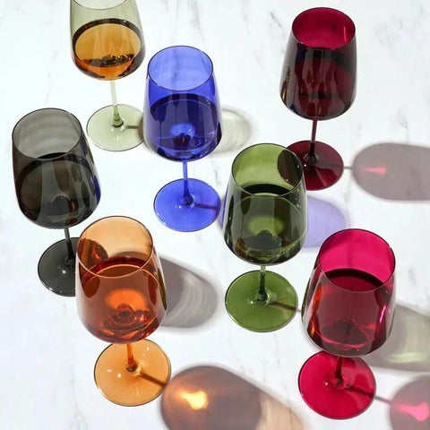 Reserve Nouveau Crystal Wine Glasses-Drinkware-nikal + dust