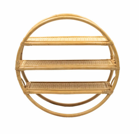 Round Rattan Shelf