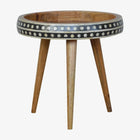 Small Patterned Scandinavian Style End Table-Accent Tables-nikal + dust