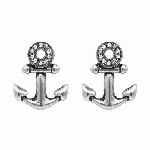 Sparkling Eye Anchor Earrings-Earrings-nikal + dust
