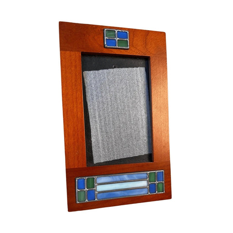 Stain Glass and Wood Frame 4 x 6 Frames