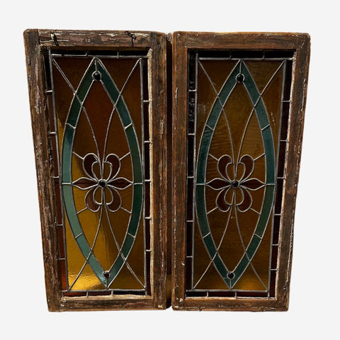 Vintage stained glass by window #2 Wall Hanging