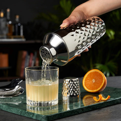 Stainless Steel Faceted Cocktail Shaker Shakers