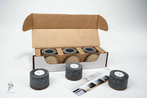 Concrete Tea Lights - 3 Pack