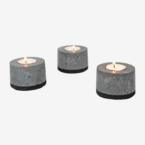 Concrete Tea Lights - 3 Pack Candle Holders