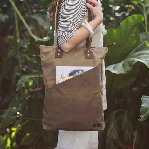 The Tall Tote - Earth-Tote Bags-nikal + dust