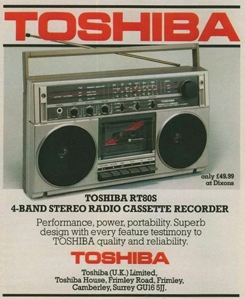 Vintage Toshiba RT-80S Boombox Boomboxes