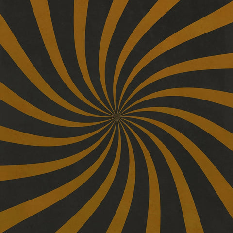 Vintage Vinyl Floor Cloth - Vertigo - 6x6 ft - Two-ply vinyl that has a latex padded backing