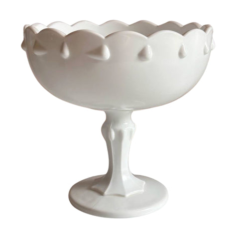 Vintage Milk Glass Compote