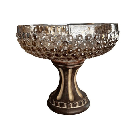 Hobnail Bowl with Footed Pedestal