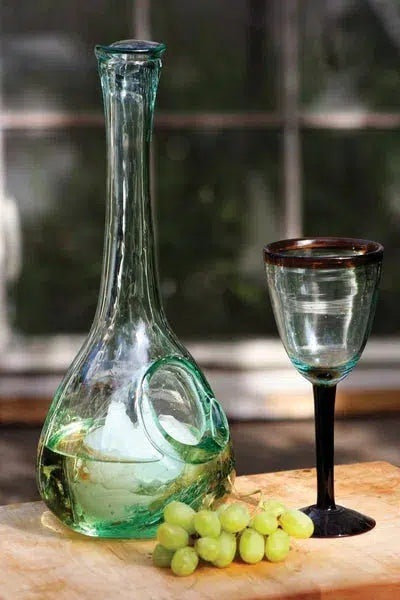 White Wine Glass Decanter With Ice Pocket-Decanters-nikal + dust