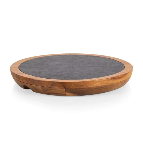 Acacia and Slate Serving Board with Cheese Tools - nikal + dust