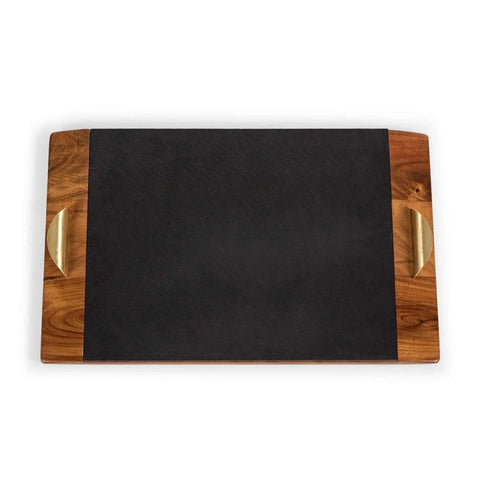 Acacia and Slate Serving Tray - nikal + dust