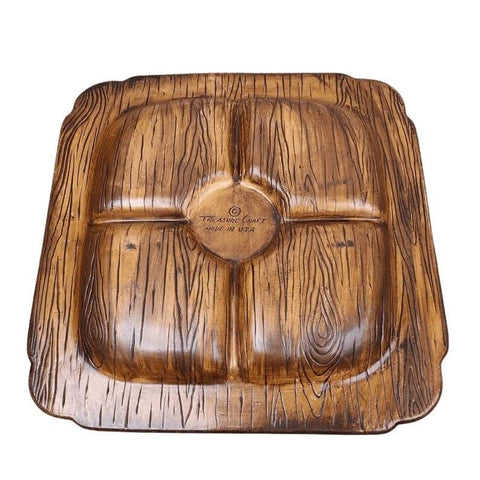 Mid-Century Treasure Craft Divided Serving Tray Serving Platters