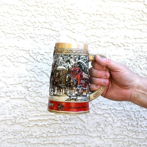 1987 Budweiser Vintage Holiday Stein "C" Seriers Collection Drinkware