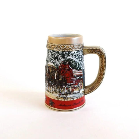 1987 Budweiser Vintage Holiday Stein "C" Seriers Collection Drinkware