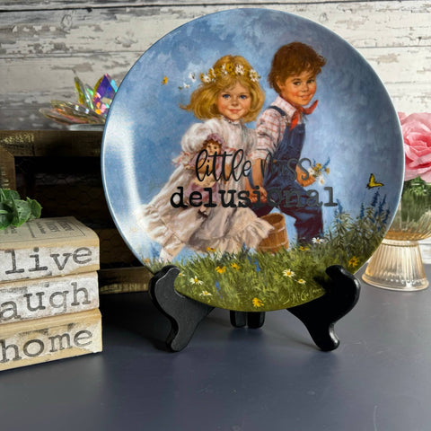 Upcycled Decorative Plates, Miss Delusional #127 Decorative Accents