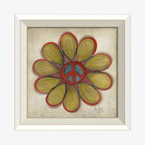 Peace Flower Framed/Glass Wall Hanging