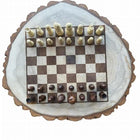 Wood Slice Chess/Checkers Board Game Games