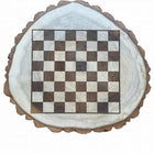 Wood Slice Chess/Checkers Board Game Games