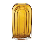 Rounded Amber Glass Vase Vases