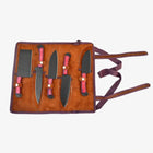 5-Piece Knife Set / with Leather Carry Bag - nikal + dust