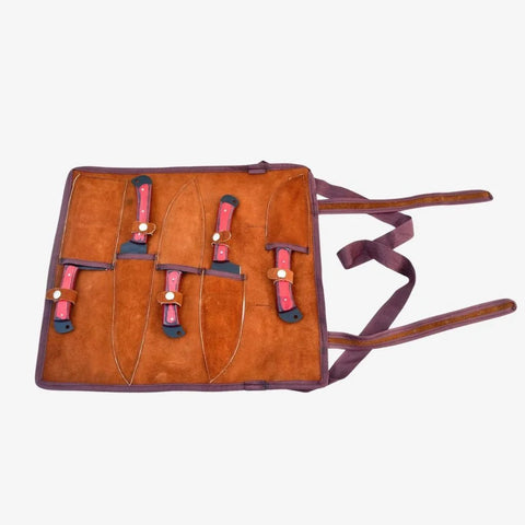5-Piece Knife Set / with Leather Carry Bag - nikal + dust