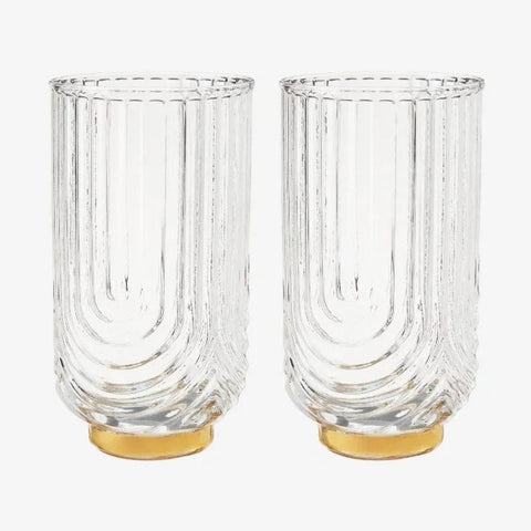 Gatsby Highball Glasses - Set of 2 Drinkware