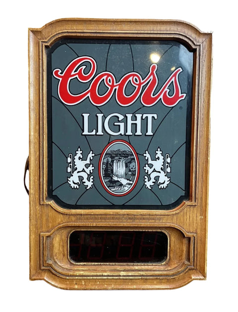 Coors Light Vintage 1985 Light w/ Digital Clock