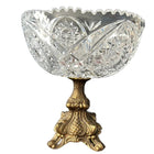 Vintage Crystal Bowl in Brass 