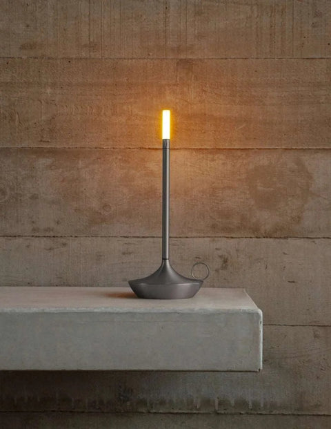 Graypants Wick Portable Rechargeable Lamps-Table Lamps-nikal + dust
