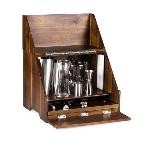 Madison Acacia Tabletop Bar Set-Bar Sets-nikal + dust