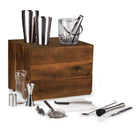 Madison Acacia Tabletop Bar Set-Bar Sets-nikal + dust