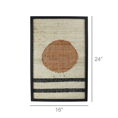 Mana Woven Wall Art, Circle Over Lines-Wall Hanging-nikal + dust