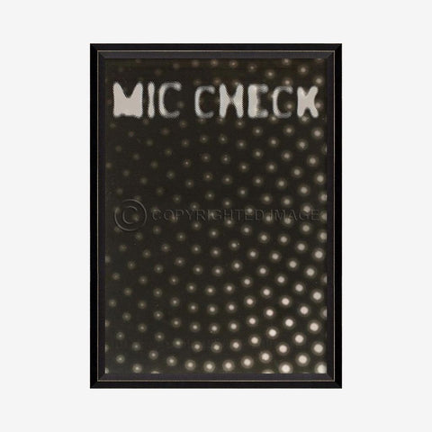 Mic Check Framed/Glass Wall Hanging