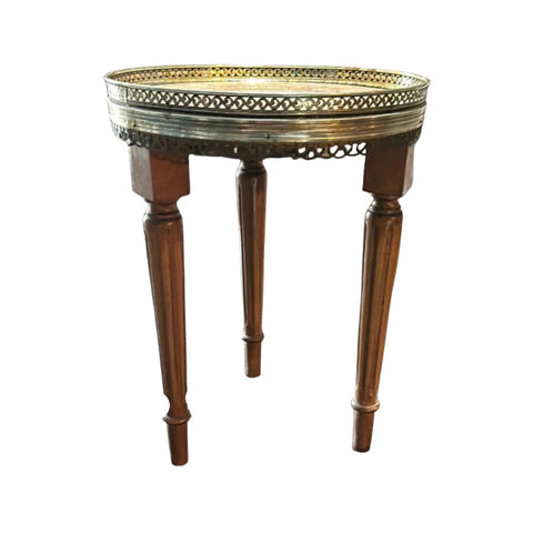 Mid 20th Century Marble and Brass Regency Drinks/Side Table