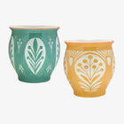 Planter Pots (Set of 2) 6.5"D x 7"H Ceramic-Planters-nikal + dust