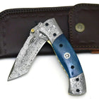 Prudence Damascus Steel Folding Knife-Pocket Knives-nikal + dust